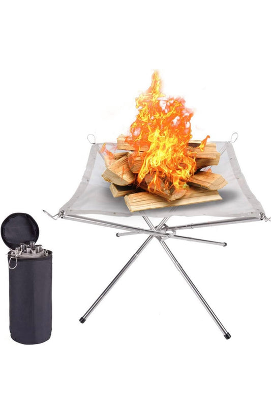 Portable Feuerschale to go! Feuernetz, schnell aufgebaut & leicht zu reinigen zum sensationellen Preis